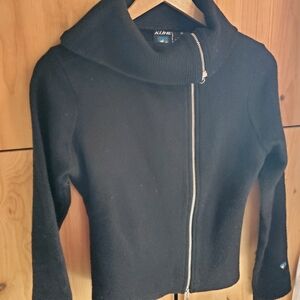 Kuhl Women's Black Merino Wool Zip Up Cardigan Size Medium